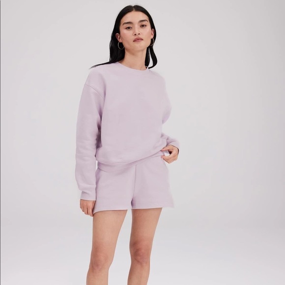 Girlfriend Collective 50/50 Classic Sweatshirt Orchid - Picture 2 of 4